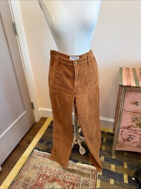 Frame Denim Cord Le Bardot Straight Pants